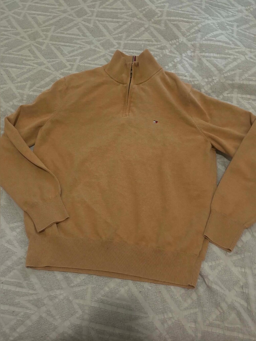 Tommy Hilfiger 1/4 Zip Pullover, Size Adult Large